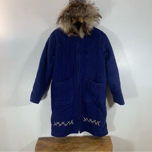 Vintage Yukon parka inuit hand made 100% Winter wool coat